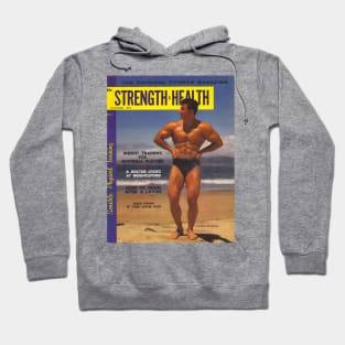 STRENGTH & HEALTH - Vintage Physique Muscle Male Model Magazine Cover Hoodie